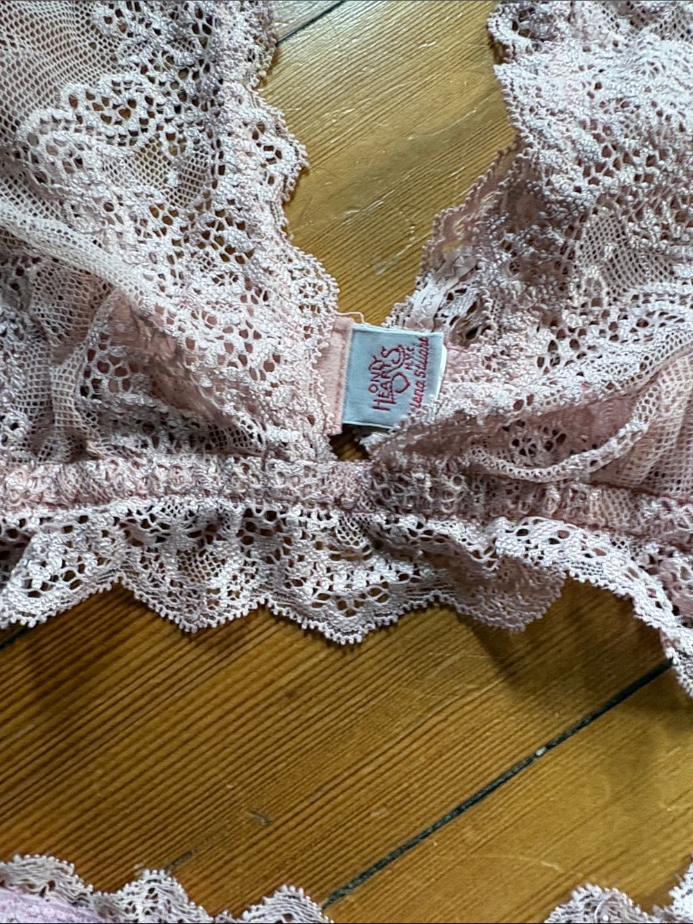 Only Hearts Blush Lace Bralette & Brief Set M - Picture 4 of 5